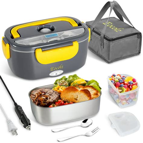 Eocolz Electric Lunch Box, 2 in 1 Portable Food Warmer, 60W, 